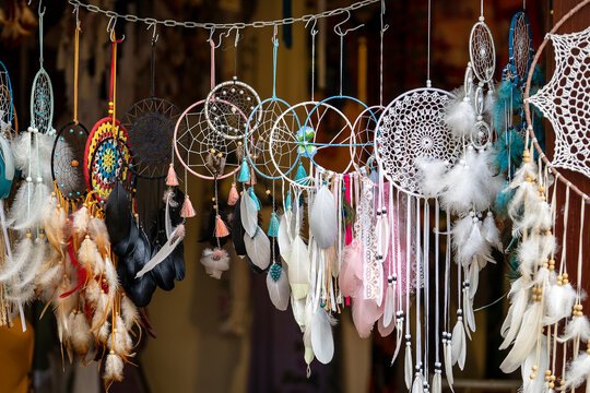 Handmade Boho Dream Catcher Wall Hanging | Single Ring Feather Dreamcatcher | Aesthetic Room Decor, Gift for Her, Positive Energy Decor (8") - Image 3