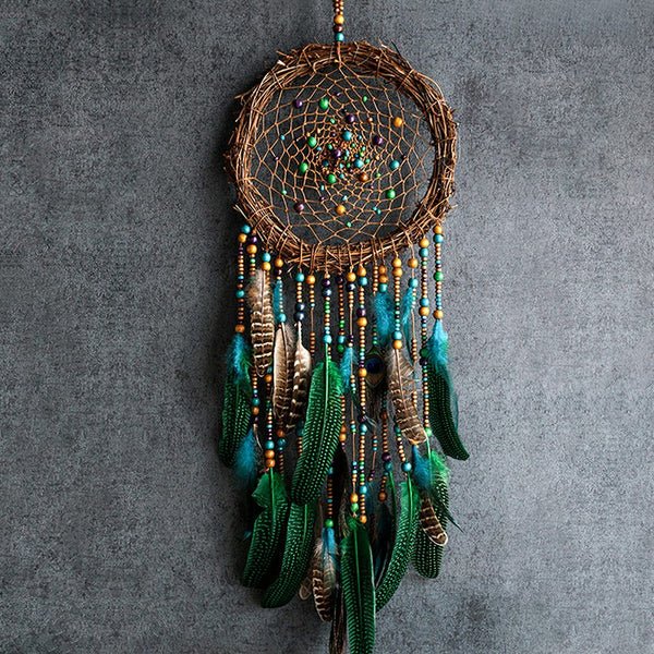 Handmade Boho Dream Catcher Wall Hanging | Single Ring Feather Dreamcatcher | Aesthetic Room Decor, Gift for Her, Positive Energy Decor (8") - Image 5
