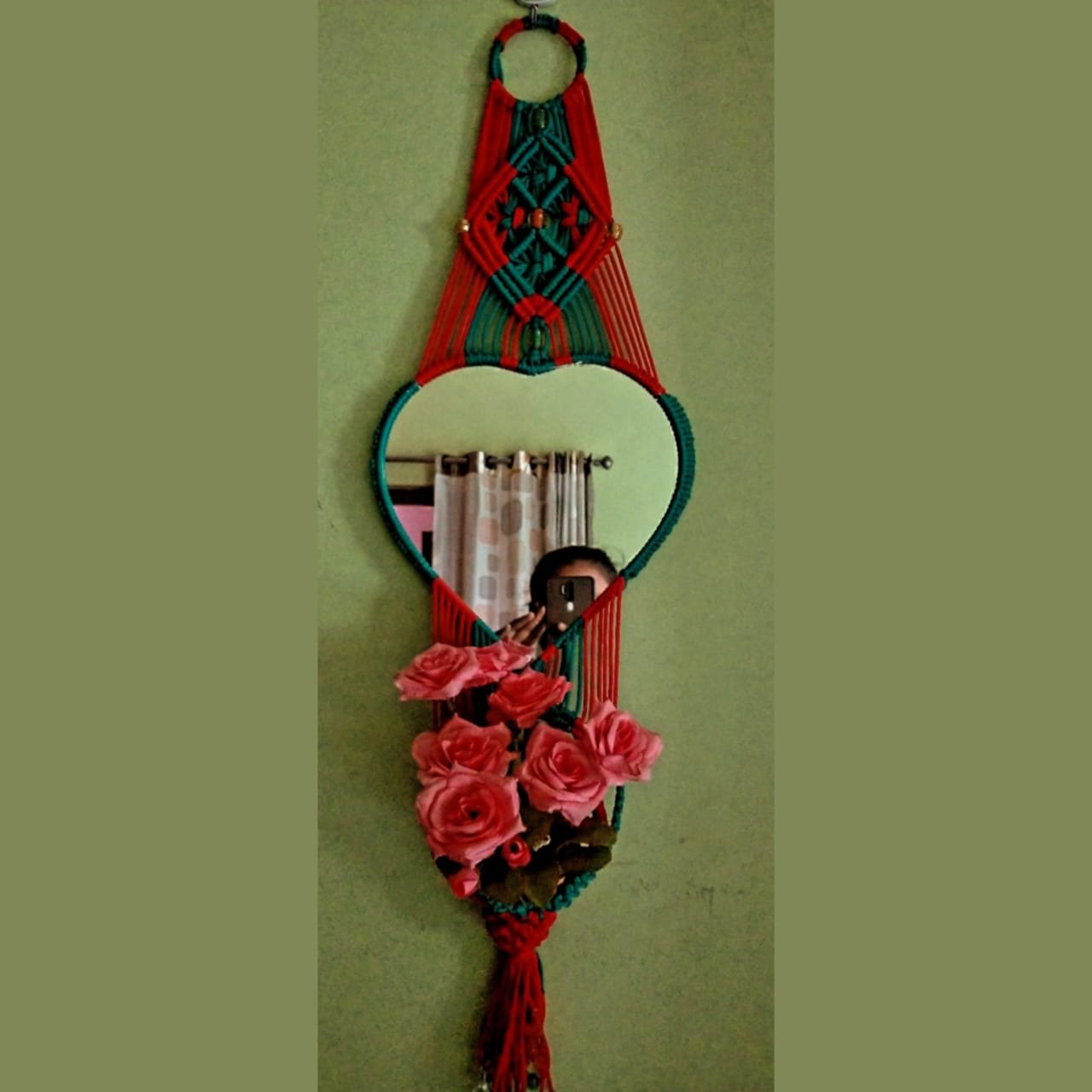 Macrame Mirror Wall Hanging Boho Hanging Bohemian Mirror Bohemian Decor Wall Mirror. - Image 3