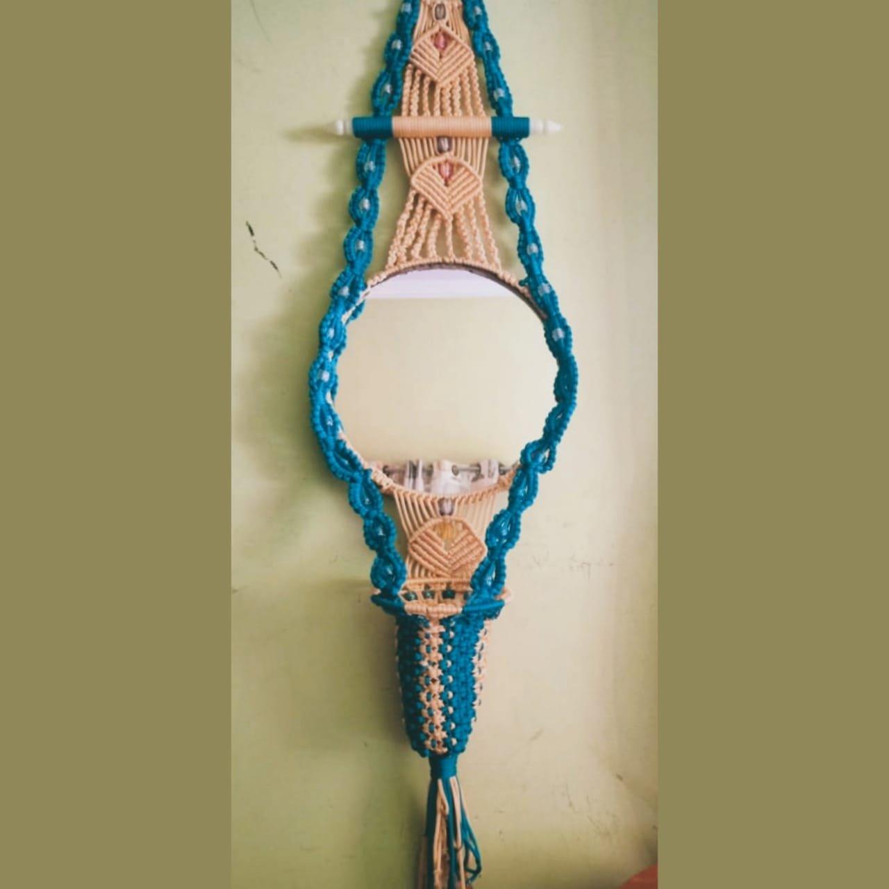 Macrame Mirror Wall Hanging Boho Hanging Bohemian Mirror Bohemian Decor Wall Mirror. - Image 5