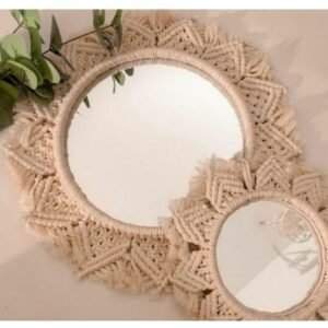 Macrame Mirror Wall Hanging Boho Hanging Bohemian Mirror Bohemian Decor Wall Mirror.