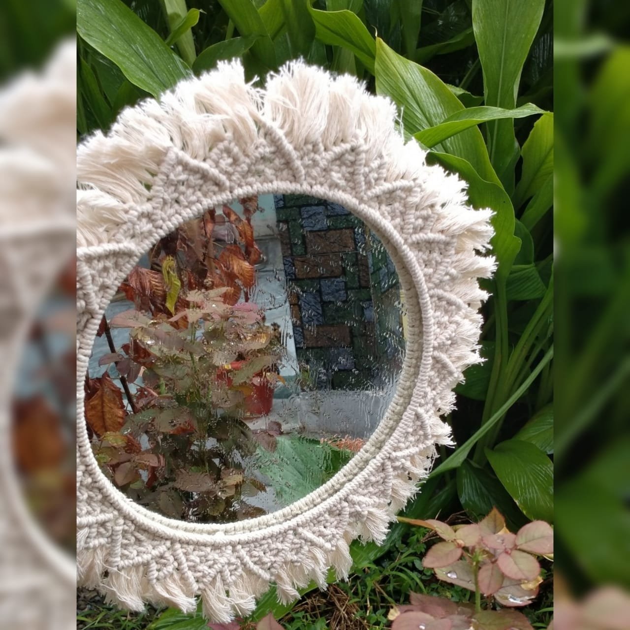 Macrame Mirror Wall Hanging Boho Hanging Bohemian Mirror Bohemian Decor Wall Mirror. - Image 6