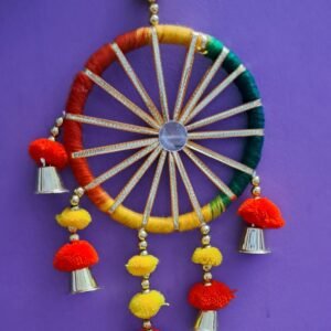 Handmade Multicolor Pom Pom Toran – Traditional Door Hanging (Set Of 4)