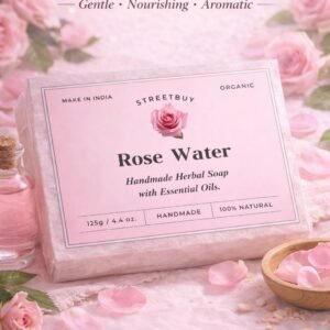 Streetbuy Handmade Rose Water Soap | Naturally Crafted for Everyday Care | 125g | Pack Of 3